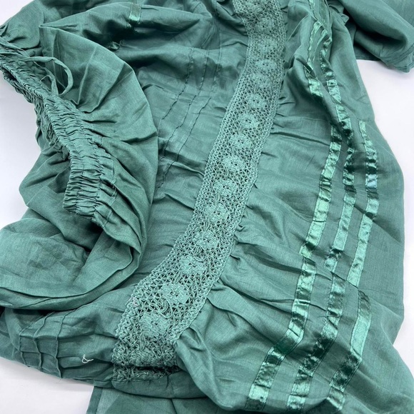 Cottagecore Long Skirt Pine Green - Picture 3 of 8